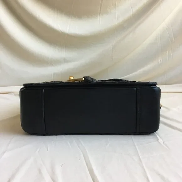 Moschino Black Python Skin Jacket Bag Sku# 43104 - Picture 4 of 7